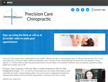 Tablet Screenshot of precisioncarechiro.com